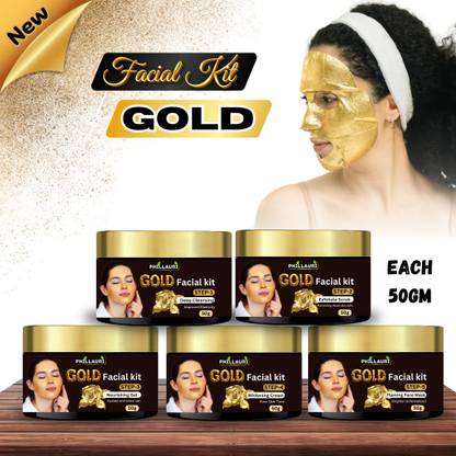 Phillauri Gold Facial Kit For Radiant & Glowing Skin, Facial Kit Combo  (250 g)