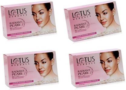LOTUS Herbals Radiant Pearl Cellular Lightening Facial Kit ( Pack of 4 )