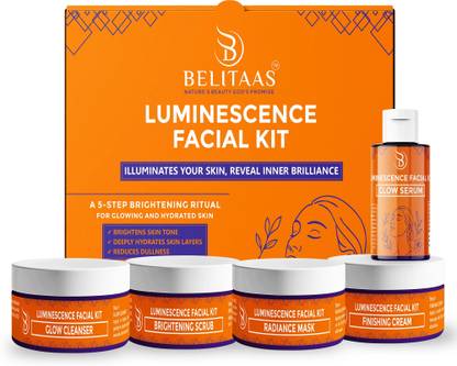 Belitaas Luminescence Facial Kit For Glowing and Hydration, Natural Ingredients-Multi Use