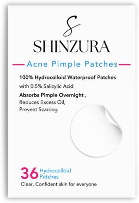 Shinzura Acne Pimple Patches - 36 Hydrocolloid, Salicylic Acid, Waterproof & Invisible
