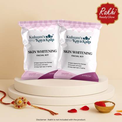 Kulsum's Kaya Kalp Skin Whitening Facial Kit,, All Skin Types,Single Use(Combo Pack)