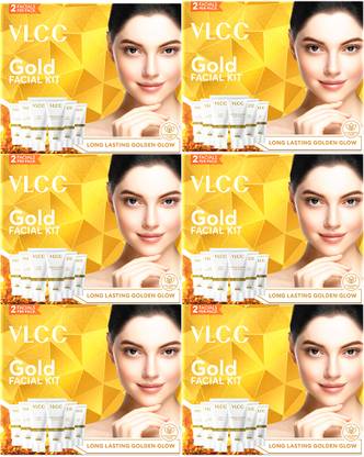 VLCC Gold Facial Kit For Luminous & Radiant Complexion (Pack of 6)