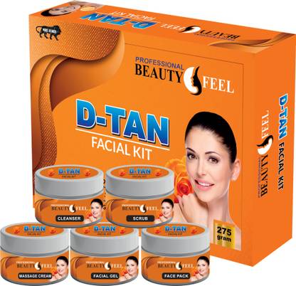 Professional De Tan Beauty Parlour Facial Kit, Herbal Anti Tan, Diamond & Gold Fairness, All Type skin Solution for women & Men