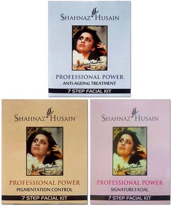 Shahnaz Husain Anti-Ageing,Pigmentation Control and Signature facial kit combo