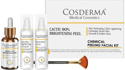 cosderma Lactic 90% Brightening Peel | Chemical Peeling Facial Kit