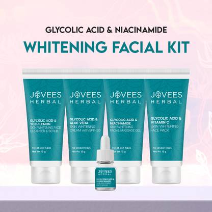 Jovees Herbal Glycolic Acid & Niacinamide Whitening Mini Facial Kit For Brighter Skin