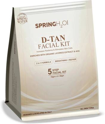 SPRING H2O D-Tan Anti Aging Facial Kit For Whitening With Tan Removal & Deep Cleansing