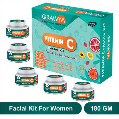 Grawya Vitamin C Facial Kit, Premium Range Facial For Men & Women All Type Skin
