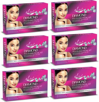 ALNA Diamond Polishing Facial Kit|Hydrates & Improves Skin Glow||75 Gms Each|Pack Of6