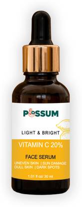 POSSUM Vitamin C 20 % Face Serum for Skin Brightening, Prevents Sun Damage Dark Spots