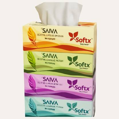 softx Premium Soft Facial Tissues – 80 Sheets per Box,