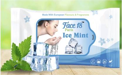 Domina Face 18 Wet Tissue Ice Mint (25 Tissues)