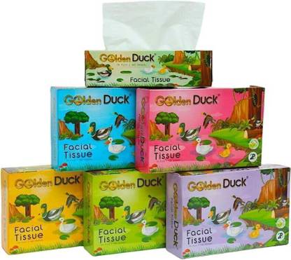 Golden Duck Premium Facial Tissue Box 70 Pulls 2 Ply Ultra Soft