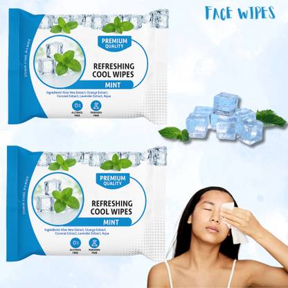ShakalyaVeda Daily Use Wet Wipes for Face | Natural Extract Refreshing Wipes – 50 Count