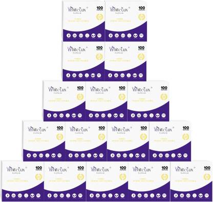 WhiteLux Premium Soft 100% Virgin Quality Tissue Paper Napkin (Pack of 16)