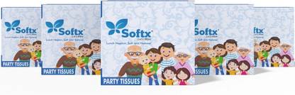 softx Party Pack Facial Tissue 1 Ply (60 Sheets Each Box) For Daily Use.