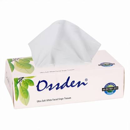 OSSDEN Facial Tissue, Face Tissue 2 Ply 200 Sheet Per Box Pack of 12 Color Black