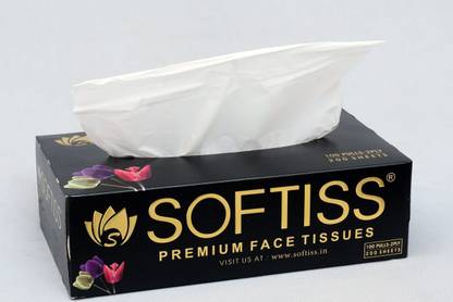 softiss Face Tissue Box 100 pulls 2ply