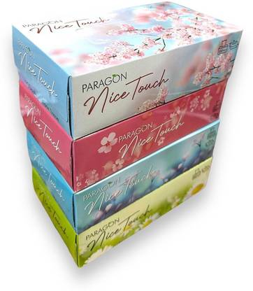 Nice touch Paragon 2 Ply Face tissue Box- 200 sheets Each Box- Set of 4 (100 Pulls)