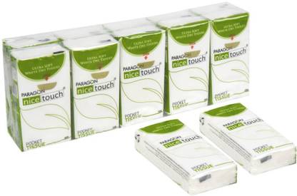 Nice touch Pocket Tissue | Pack of 10 Individual Packets | 3-Ply Tissues | Ultra Soft