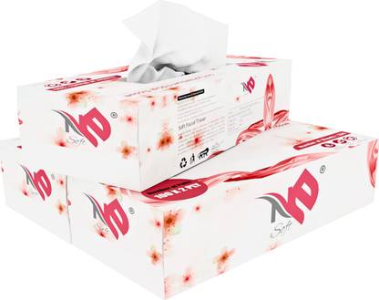 NE Soft 2 Ply Ultra Soft Facial Tissue 100 Pulls x 200 sheets Per Box (Pack of 3)