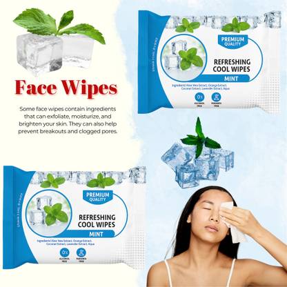 ShakalyaVeda Makeup Remover & Cleansing Wipes | Biodegradable Face Wipes with Mint