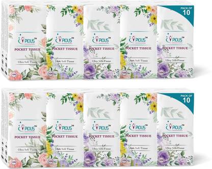PIOUS HYGIENICS Ultra Soft Tissue pocket tissue papers (PACK OF 20)