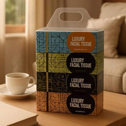 dhadhis Luxury Tissue Ultra Soft Facial Tissue 100 Pulls Per Box (400 Tissue)
