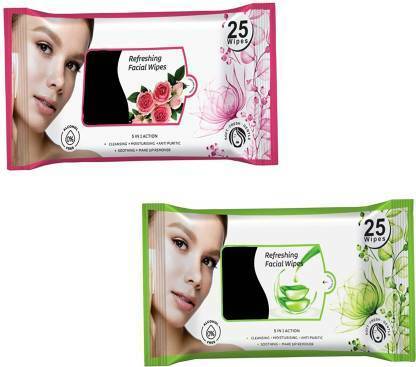 FOZZBY Calamine Daily Cleansing Face Wipes with Aloe Vera CucumberVitamin E White