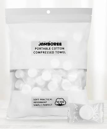 JAMBOREE 30pcs Compressed Towel, Mini Disposable Cotton Towel, Multi-Purpose Wipes, for Home/Beauty Salon/Travel,tissue, tissue tablet