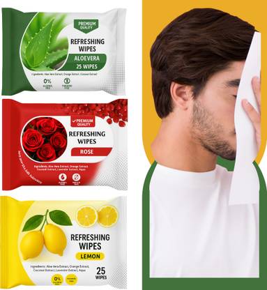 ShakalyaVeda Paraben-Free Wet Wipes for Face & Body | Skin-Friendly | Pack of 75