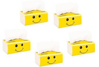 DCELLA Facial Tissue| Soft Tissue| Table Top | Plain|4 Ply 1500 Tissue in 5 Boxes