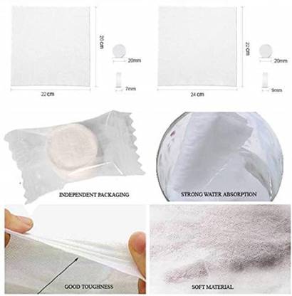 Onlinch (Pack Of 10) Coin Pocket Towel For Travel Multipurpose Use Cotton Disposable A