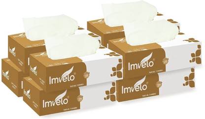IMVELO GREEN YOUR HYGIENE 2-Ply Tissue Papers Box|100 Pulls Each|Ultra Soft & OBA Free Napkin