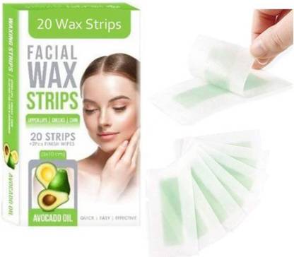 fidosta Facial Wax Strips With 2 Finish Wipes | Face,Upper Lip & Chin Facial Wax Strips Strips