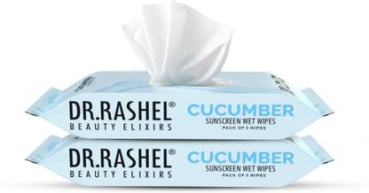 DR.RASHEL Sunscreen Wipes SPF 15 | infused with Cucumber extract |