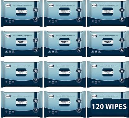 Karein Bed Bath Wipes, Adult Bath Towels, Refreshing Ready To Use Cleansing Towels