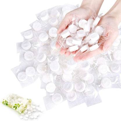 feelhigh 50pcs Compressed Towel Coin Tissues Portable Wipe Napkin Paper Tablets
