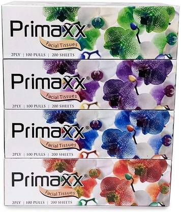 PRIMAXX Hygienic Soft & Natural 4in1 Facial Tissue (20x20 cm) | 2 Ply, 100 Pulls