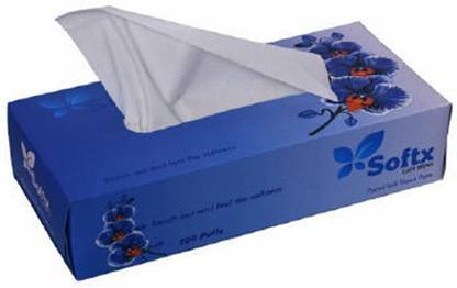 softx Blue Facial Tissue/Tissue Paper/Tissue Box For Daily Use (100 Pulls Each Box)