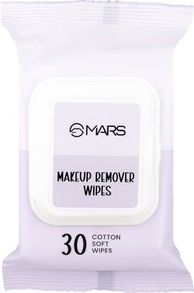 MARS Effortless Makeup Remover Soft Cotton Cleansing Wet Wipes With Green Tea Extract