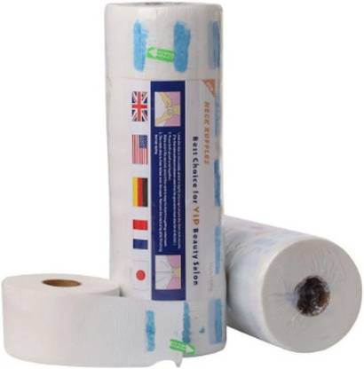 HINSHITSHU Disposable Neck Ruffle Roll Paper Strip Tissue Pack of 5