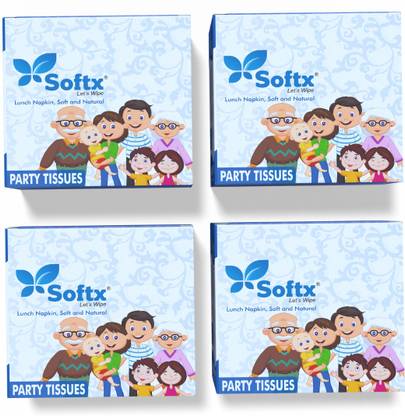 softx Party Pack Facial Tissue 1 Ply (60 Sheets Each Box) For Daily Use.