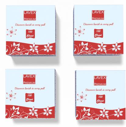 LAVEX Premium Paper Napkins, 100 Sheets, 30x30 cm, Soft & Absorbent, Family Pack