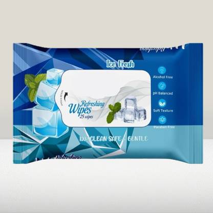 divolife Refreshing Wet Wipes With snow Fragrance, Facial Wet Wipes 25 piece