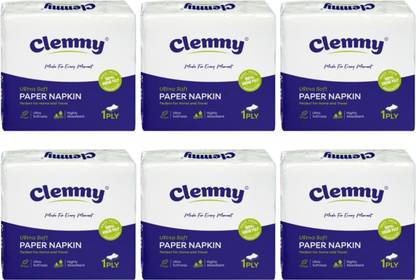 Clemmy Soft Trendz Code Soft Tissue Paper Napkin, Facial Tissues (600Tissue)