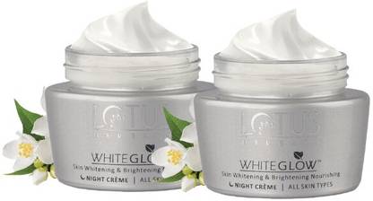 LOTUS HERBALS WHITEGLOW Skin Brightening & Nourishing Night Cream (40g2) combo of 2