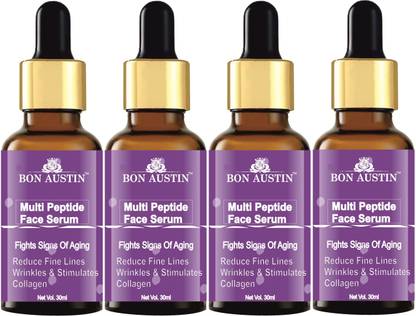 Bon Austin Multi Peptide Anti-Aging Face Serum For Collagen Boosting (30ml) Pack of 4