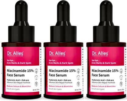 Dr. Alies Professional 15% Niacinamide Face Serum for Acne Marks | Blemish-Free with Hyaluronic Acid