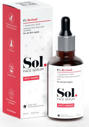 Sol. 1% Retinol Anti-Aging Face Serum To Reduce Fine Lines & Wrinkles